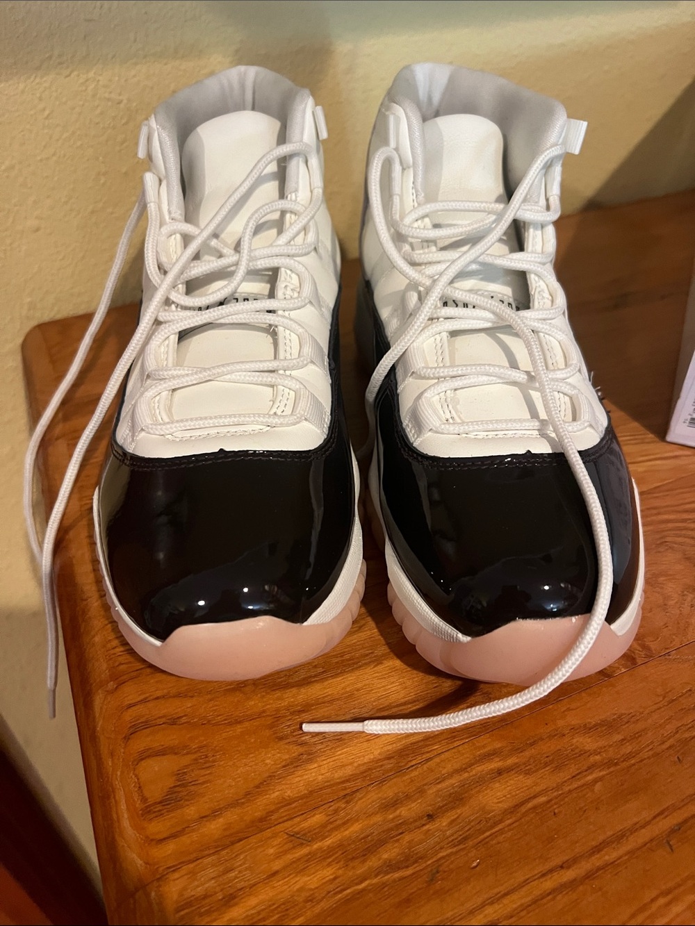 Nike Women's White, Black & Pink Patent High-Top Sneakers